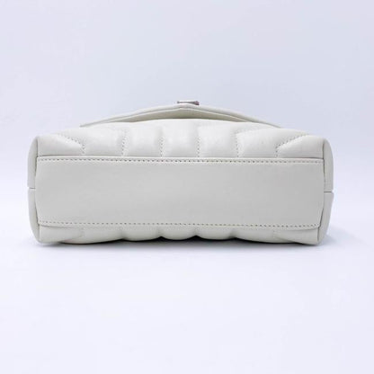 Saint Laurent Monogram Loulou Quilted Monogram Small Chain White Calfskin Leather Shoulder Bag - image 6