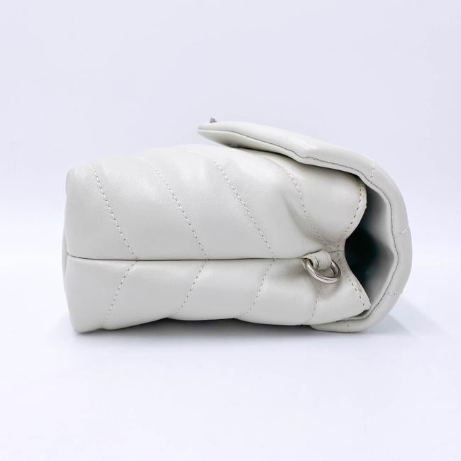 Saint Laurent Monogram Loulou Quilted Monogram Small Chain White Calfskin Leather Shoulder Bag - image 7