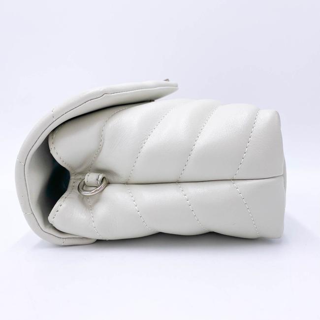 Saint Laurent Monogram Loulou Quilted Monogram Small Chain White Calfskin Leather Shoulder Bag - image 8