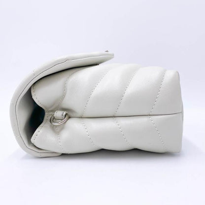 Saint Laurent Monogram Loulou Quilted Monogram Small Chain White Calfskin Leather Shoulder Bag - image 8