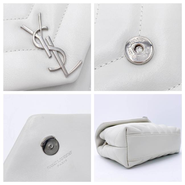 Saint Laurent Monogram Loulou Quilted Monogram Small Chain White Calfskin Leather Shoulder Bag - image 10