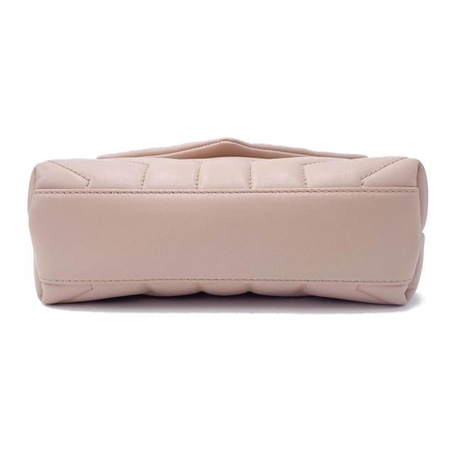 Saint Laurent Monogram Loulou Quilted Monogram Tender Pink Calfskin Leather Cross Body Bag - photo 6