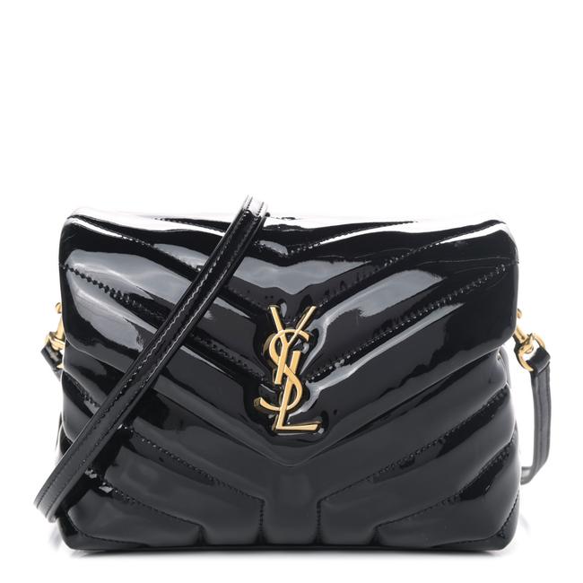 Saint Laurent Monogram Loulou Quilted Monogram Toy Black Patent Leather Cross Body Bag - photo 1