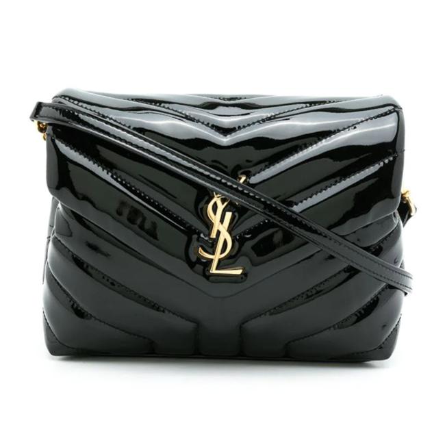 Saint Laurent Monogram Loulou Quilted Monogram Toy Black Patent Leather Cross Body Bag - image 1