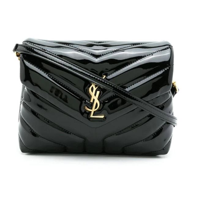 Saint Laurent Monogram Loulou Quilted Monogram Toy Black Patent Leather Cross Body Bag - image 1