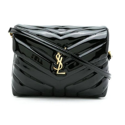 Saint Laurent Monogram Loulou Quilted Monogram Toy Black Patent Leather Cross Body Bag - image 1