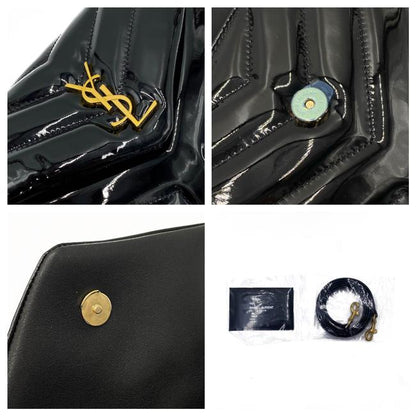 Saint Laurent Monogram Loulou Quilted Monogram Toy Black Patent Leather Cross Body Bag - image 11