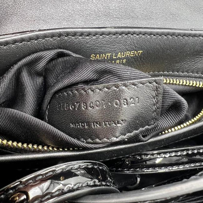 Saint Laurent Monogram Loulou Quilted Monogram Toy Black Patent Leather Cross Body Bag - image 12