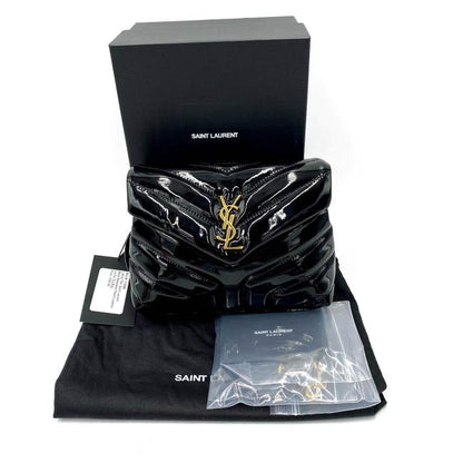 Saint Laurent Monogram Loulou Quilted Monogram Toy Black Patent Leather Cross Body Bag - image 3