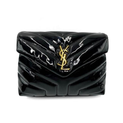Saint Laurent Monogram Loulou Quilted Monogram Toy Black Patent Leather Cross Body Bag - image 3