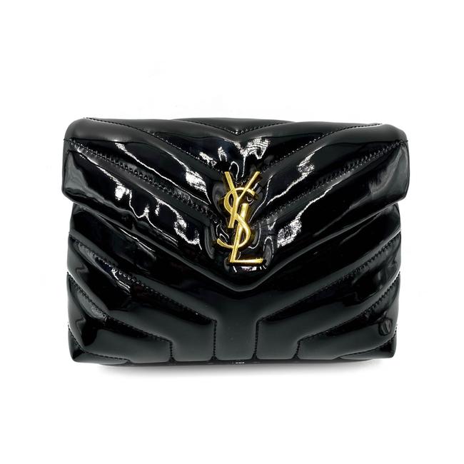 Saint Laurent Monogram Loulou Quilted Monogram Toy Black Patent Leather Cross Body Bag - image 4