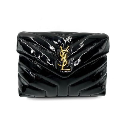 Saint Laurent Monogram Loulou Quilted Monogram Toy Black Patent Leather Cross Body Bag - image 4