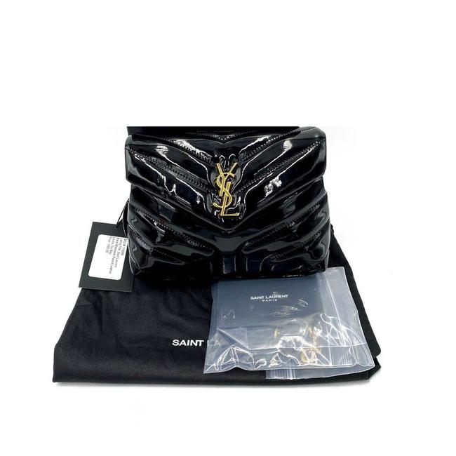 Saint Laurent Monogram Loulou Quilted Monogram Toy Black Patent Leather Cross Body Bag - image 4