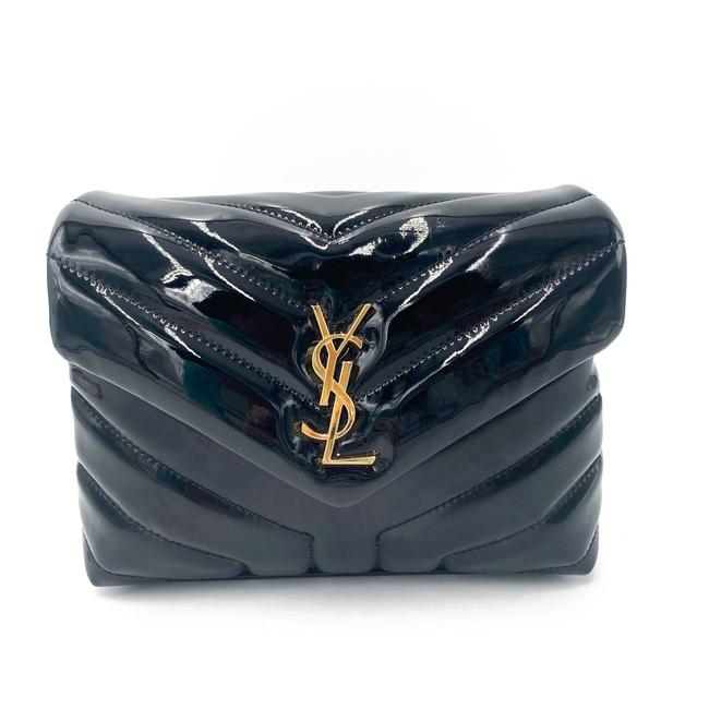 Saint Laurent Monogram Loulou Quilted Monogram Toy Black Patent Leather Cross Body Bag - photo 4
