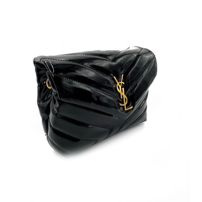 Saint Laurent Monogram Loulou Quilted Monogram Toy Black Patent Leather Cross Body Bag - image 5