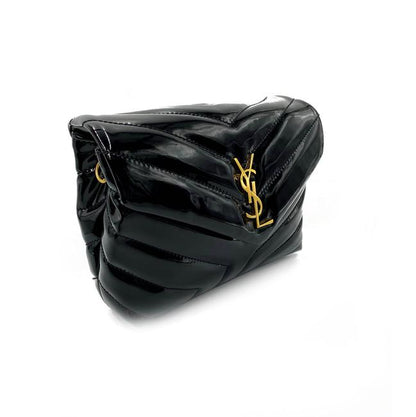 Saint Laurent Monogram Loulou Quilted Monogram Toy Black Patent Leather Cross Body Bag - image 5
