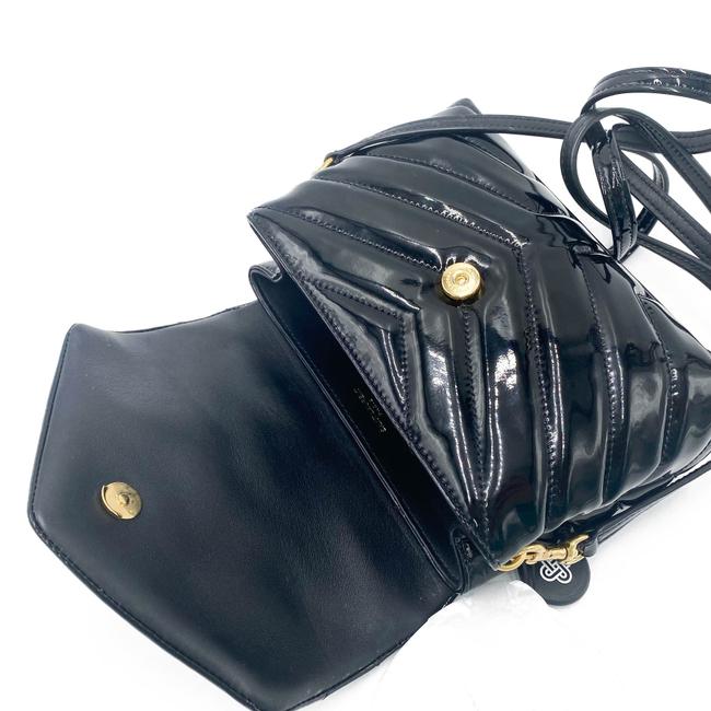 Saint Laurent Monogram Loulou Quilted Monogram Toy Black Patent Leather Cross Body Bag - photo 5