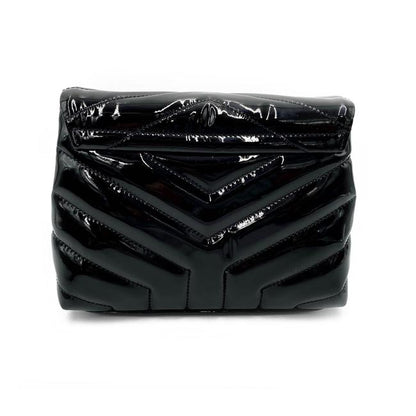 Saint Laurent Monogram Loulou Quilted Monogram Toy Black Patent Leather Cross Body Bag - image 6