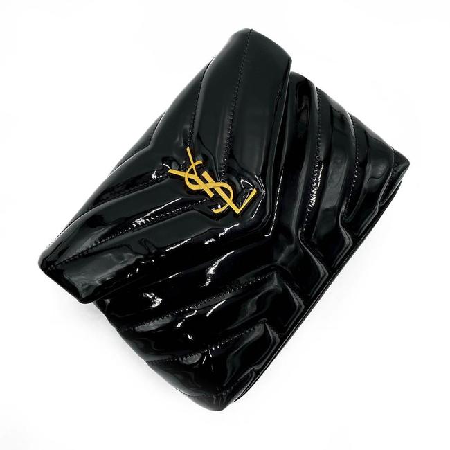 Saint Laurent Monogram Loulou Quilted Monogram Toy Black Patent Leather Cross Body Bag - image 7