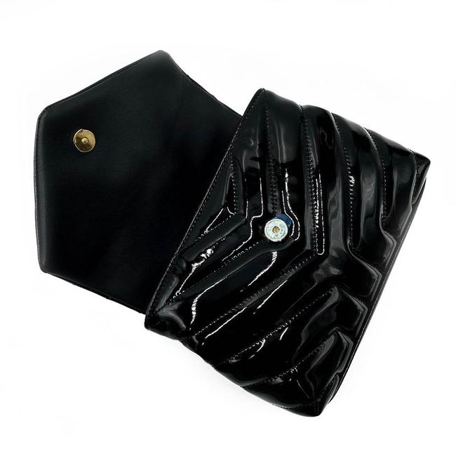 Saint Laurent Monogram Loulou Quilted Monogram Toy Black Patent Leather Cross Body Bag - image 8
