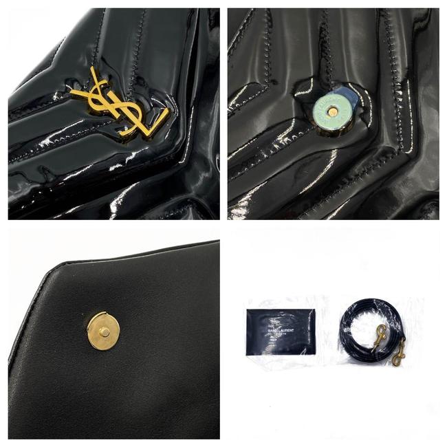 Saint Laurent Monogram Loulou Quilted Monogram Toy Black Patent Leather Cross Body Bag - image 9