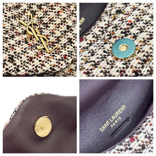 Saint Laurent Monogram Loulou Sintra Small Beige Tweed Clutch - photo 12