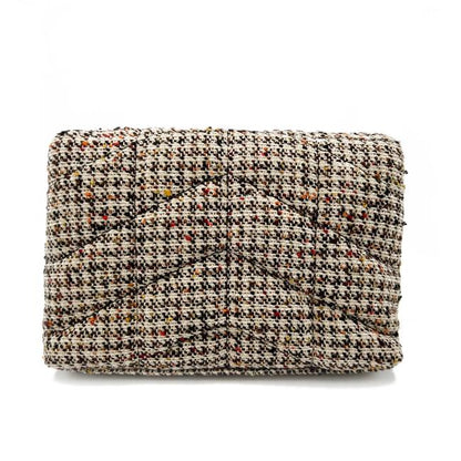Saint Laurent Monogram Loulou Sintra Small Beige Tweed Clutch - photo 7