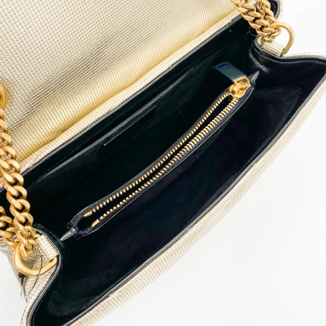 Saint Laurent Monogram Loulou Small Embossed Metallic Gold Leather Shoulder Bag - image 10