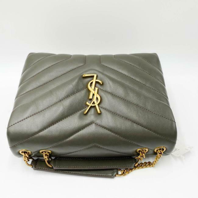 Saint Laurent Monogram Loulou Small Faggio Brown Leather Shoulder Bag - image 6