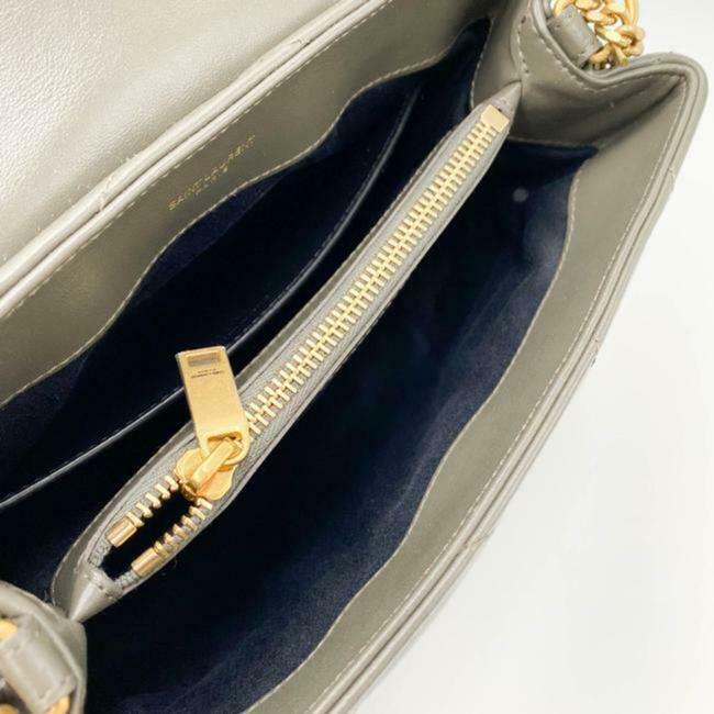 Saint Laurent Monogram Loulou Small Faggio Brown Leather Shoulder Bag - image 9
