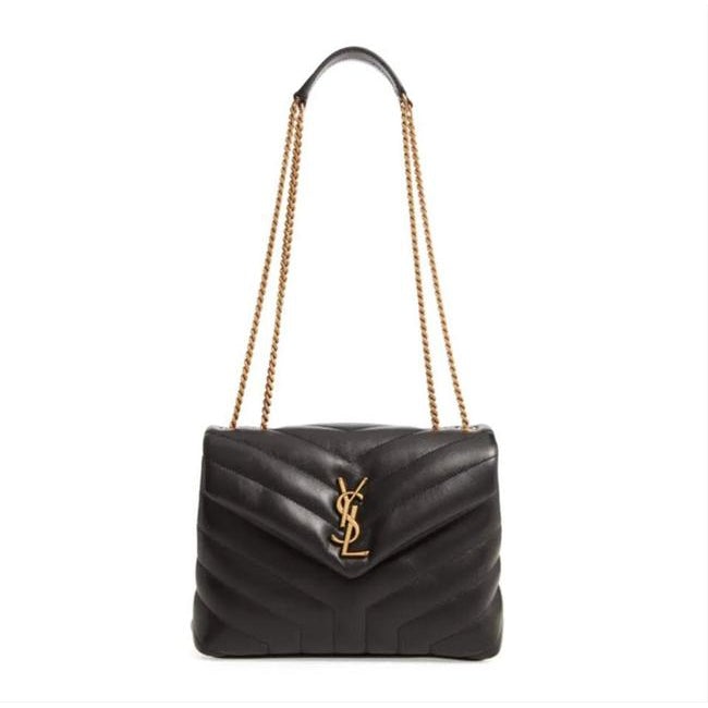Saint Laurent Monogram Loulou Small Gold Ghw Black Leather Shoulder Bag - image 1