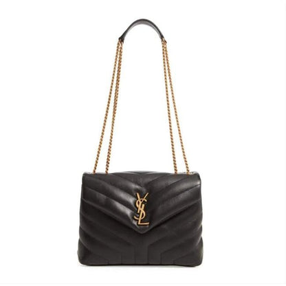 Saint Laurent Monogram Loulou Small Gold Ghw Black Leather Shoulder Bag - image 1