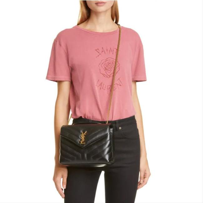 Saint Laurent Monogram Loulou Small Gold Ghw Black Leather Shoulder Bag - image 2