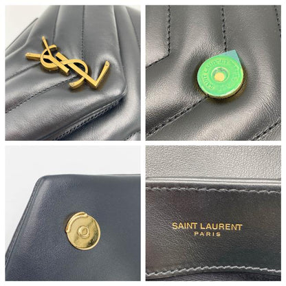 Saint Laurent Monogram Loulou Small Gold Ghw Black Leather Shoulder Bag - image 12
