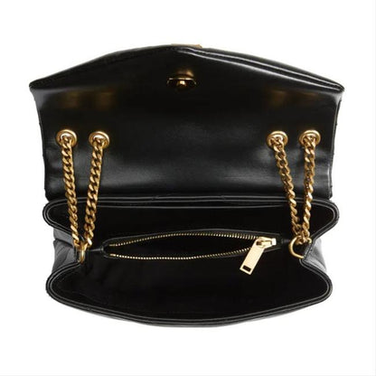 Saint Laurent Monogram Loulou Small Gold Ghw Black Leather Shoulder Bag - image 3
