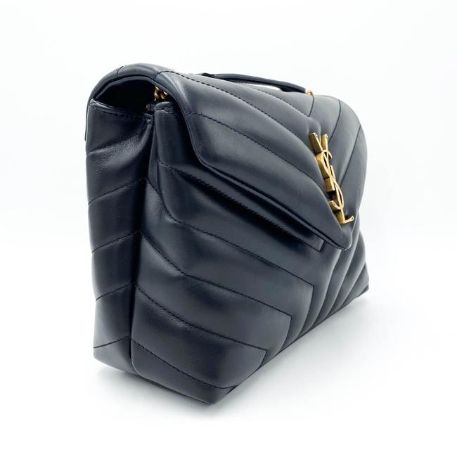Saint Laurent Monogram Loulou Small Gold Ghw Black Leather Shoulder Bag - image 7