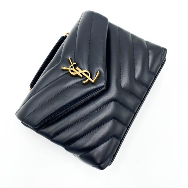 Saint Laurent Monogram Loulou Small Gold Ghw Black Leather Shoulder Bag - image 8