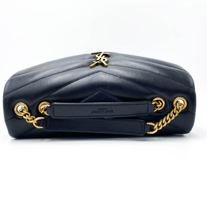 Saint Laurent Monogram Loulou Small Gold Ghw Black Leather Shoulder Bag - image 9