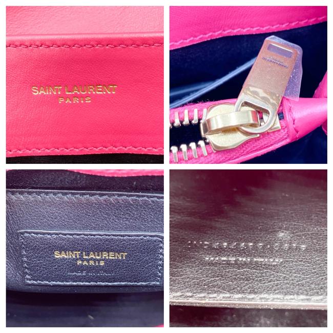 Saint Laurent Monogram Loulou Small Pink Leather Shoulder Bag - photo 12