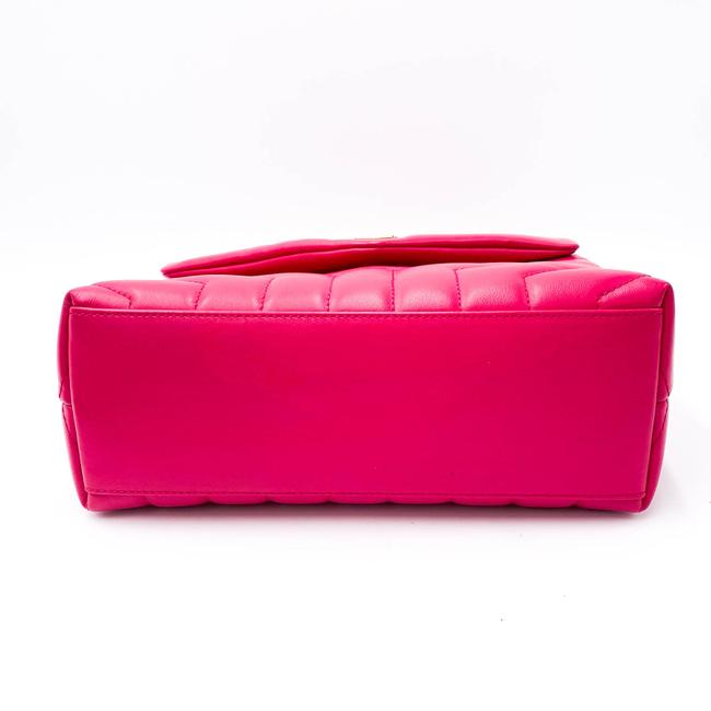 Saint Laurent Monogram Loulou Small Pink Leather Shoulder Bag - photo 7