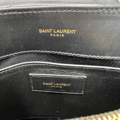 Saint Laurent Monogram Loulou Small Quilted Gold Monogram Black Leather Cross Body Bag - photo 11