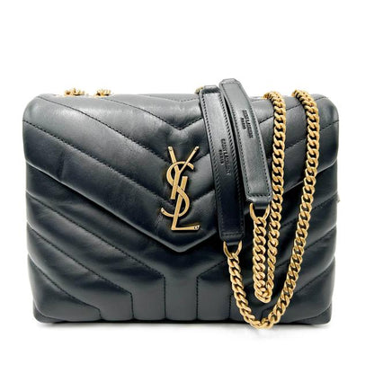 Saint Laurent Monogram Loulou Small Quilted Gold Monogram Black Leather Cross Body Bag - photo 3