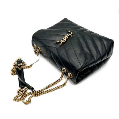 Saint Laurent Monogram Loulou Small Quilted Gold Monogram Black Leather Cross Body Bag - photo 6