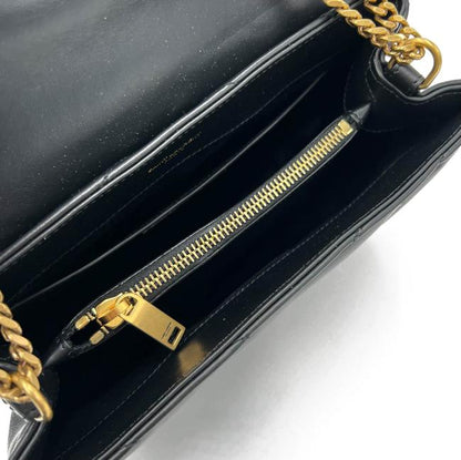 Saint Laurent Monogram Loulou Small Quilted Gold Monogram Black Leather Cross Body Bag - photo 9