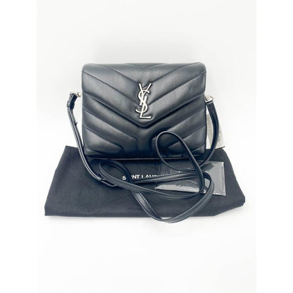 Saint Laurent Monogram Loulou Toy Silver Hardware Black Leather Shoulder Bag - photo 2