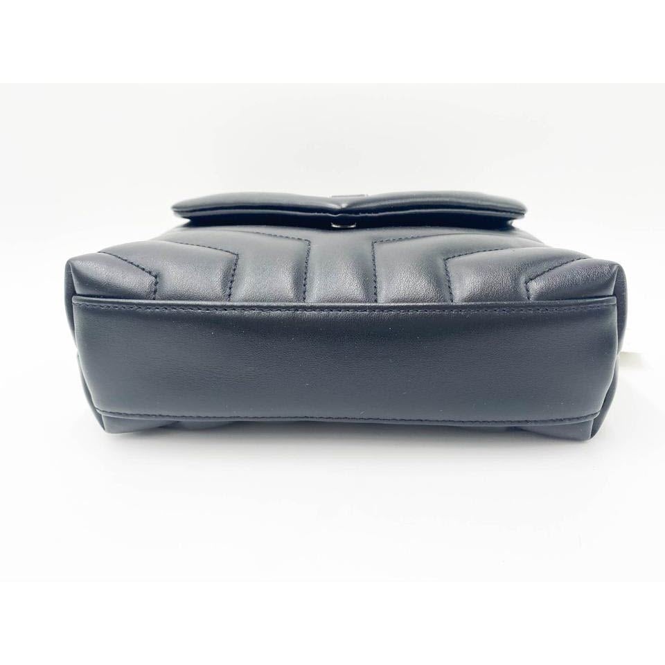 Saint Laurent Monogram Loulou Toy Silver Hardware Black Leather Shoulder Bag - photo 5