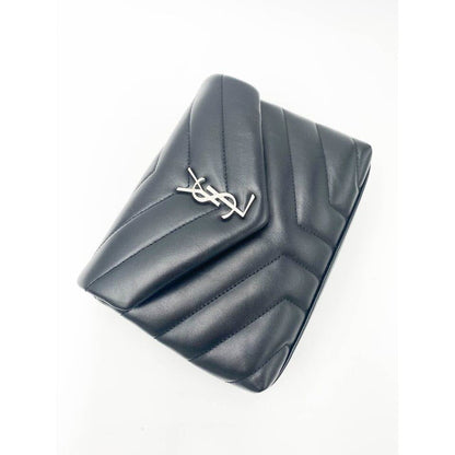 Saint Laurent Monogram Loulou Toy Silver Hardware Black Leather Shoulder Bag - photo 6