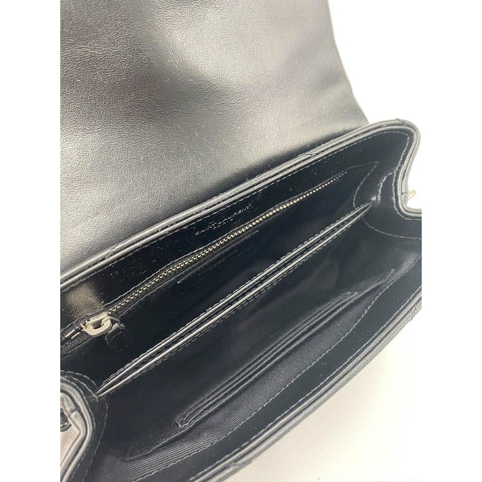 Saint Laurent Monogram Loulou Toy Silver Hardware Black Leather Shoulder Bag - photo 7