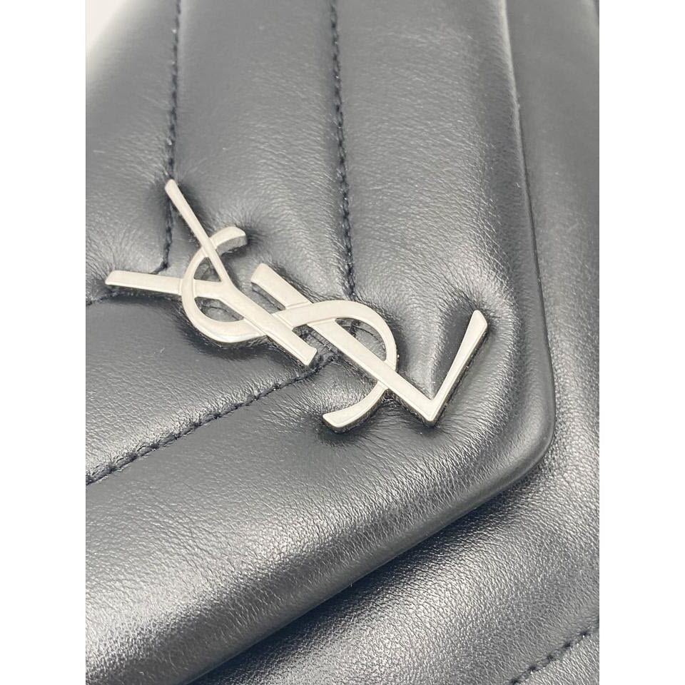 Saint Laurent Monogram Loulou Toy Silver Hardware Black Leather Shoulder Bag - photo 8