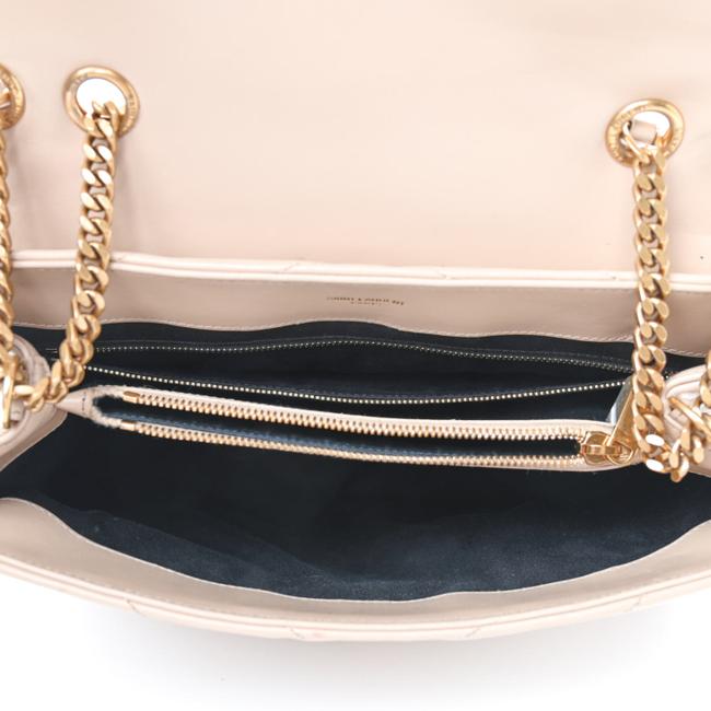 Saint Laurent Monogram Loulou Y Quilted Medium Chain Nude Powder Beige Calfskin Leather Satchel - image 5